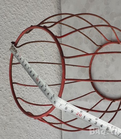 Разни абажури, стъклени и други: абажур от метал, стар, абажури, метал, стъкло, снимка 4 - Други - 42511729