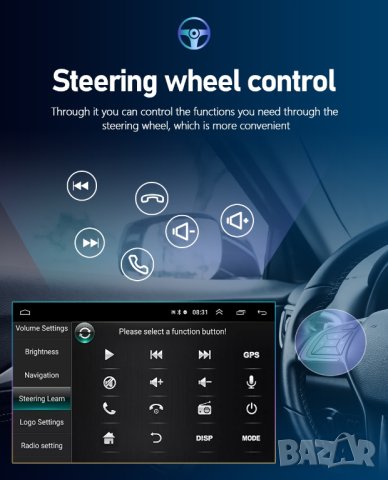 9" двоен DIN универсална мултимедия с Android 12, RDS, 32GB ROM , 2GB RAM, снимка 17 - Аксесоари и консумативи - 41976736