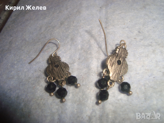 ПОСРЕБРЕНИ РЕТРО - АРТ СТИЛ ВЕЧЕРНИ НЕЖНИ ОБЕЦИ 56921, снимка 2 - Обеци - 36477822