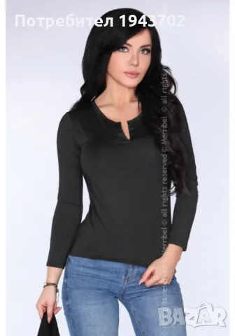 Елегантна дамска блуза в черно CG011, снимка 1
