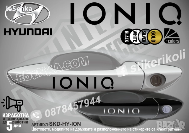 Hyundai Ioniq стикери дръжки SKD-HY-ION
