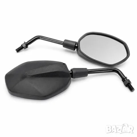Спортни странични мото огледала 31 cm черни 2 броя
