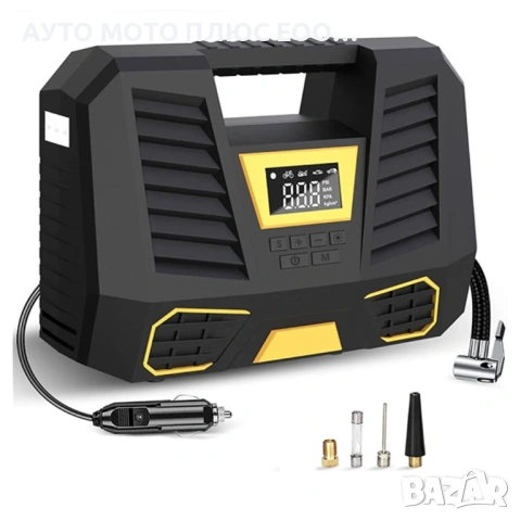 Дигитален компресор за гуми с фенер - 12V/ 100W/ 150 PSL