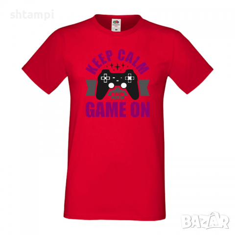 Мъжка тениска Keep Calm And Game On, снимка 2 - Тениски - 36193298