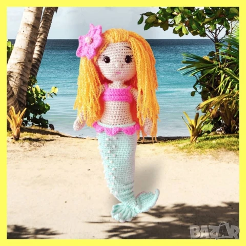 плетена кукла Русалка , снимка 5 - Кукли - 50995715