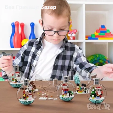 Нови Коледни играчки за елха със светлина 406 части Дядо Коледа, снежен човек, снимка 4 - Други - 48256604