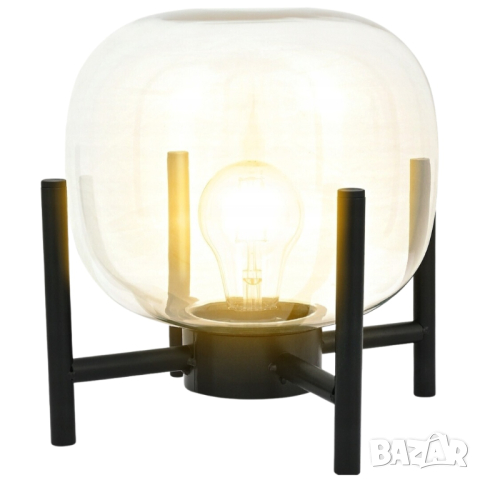 Стоящ ефектен фенер, метал, стъкло, 44 см, снимка 4 - Декорация за дома - 44686619