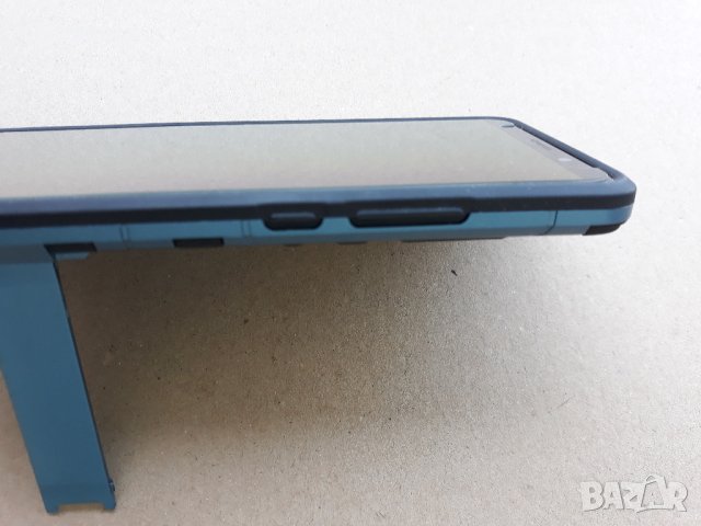 Huawei Mate 10 pro - Противоударен хибриден силиконов протектор,  Navyblue, с държач, снимка 5 - Калъфи, кейсове - 41653280