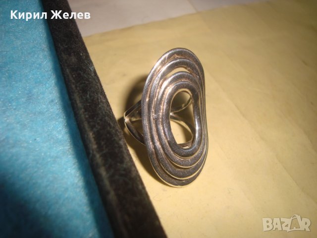 СРЕБЪРЕН АРТ ДИЗАЙНЕРСКИ ПРЪСТЕН РОДИРАНО СРЕБРО 925 МАЙСТОРСКИ УНИКАТ 25607 , снимка 9 - Пръстени - 35828283