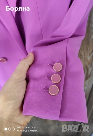 Mango нов с етикет дамски блейзър сако в разкошен цвят орхидея, снимка 6 - Сака - 52815924