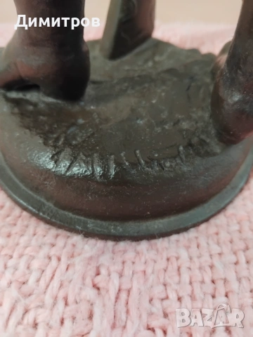 Старинна авторска  метална склуптора на казак , снимка 3 - Антикварни и старинни предмети - 38205027