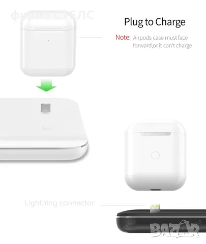 Безжично зарядно STELS V9 Pro 3 в 1, Бял и Черен цвят, снимка 6 - Безжични зарядни - 40190930