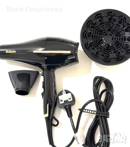 Професоонален Фризьорски Сешоар Babyliss Pro 2200 Йонен Контрол + Дифюзер, снимка 4 - Сешоари - 50584675