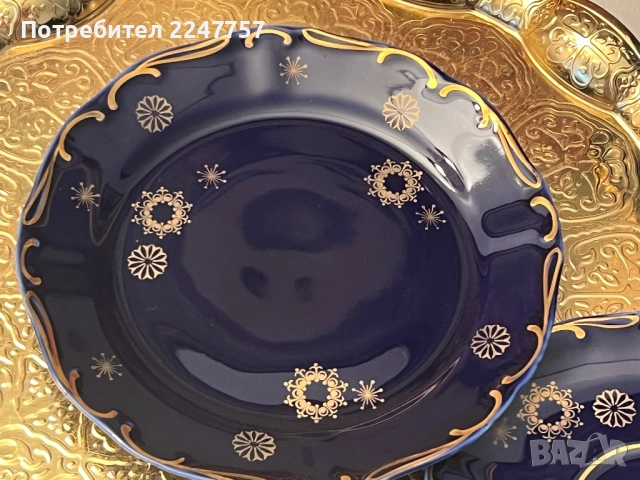 троен сет порцелан Echt Kobalt, снимка 4 - Колекции - 52464298