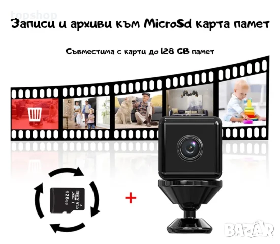 НОВО! WiFi Мини шпионска камера кубче - скрита камера, снимка 11 - Комплекти за видеонаблюдение - 50554950