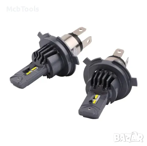 Диодни крушки H4 180W с вграден вентилатор LED, снимка 3 - Аксесоари и консумативи - 49295647