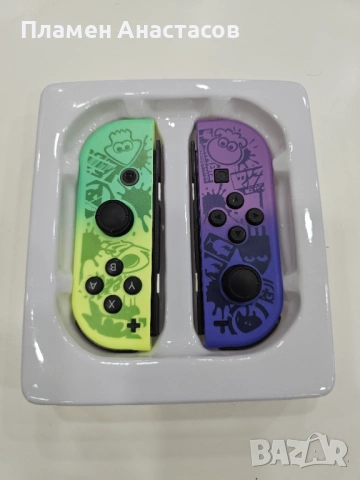 Wireless Joy-Con Controllers (Splatoon Design) – безжични контролери за Nintendo Switch, ляв + десен, снимка 6 - Аксесоари - 53871646
