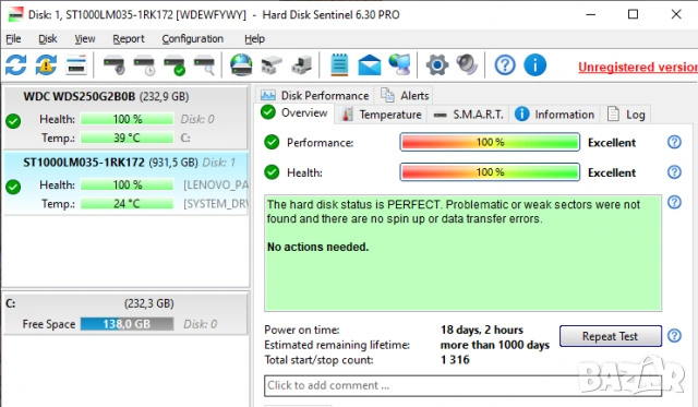 Хард диск 1TB Seagate Mobile HDD ST1000LM035, SATA 6Gb/s, 5400rpm, 128MB кеш, 2.5", снимка 2 - Твърди дискове - 53112178