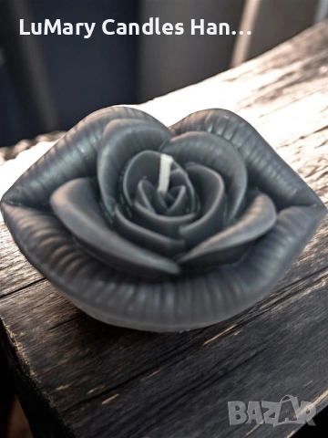 Свещ “ Роза в устни”, снимка 5 - Декорация за дома - 53225097