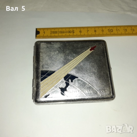 Стара табакера КОСМОС , СПУТНИК 3 - 1958 г , СССР . РЯДКА !, снимка 2 - Антикварни и старинни предмети - 51920762