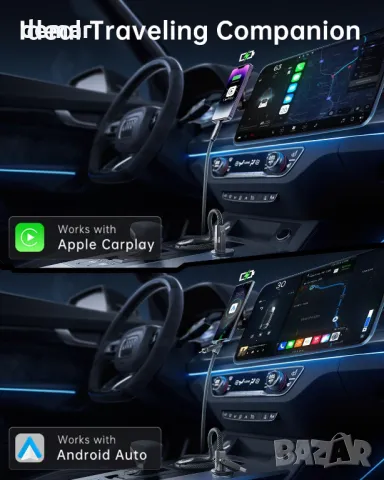 SHEZI 4 в 1 кабел за зареждане/данни с Lightning/Type C/USB A порт, 3 метра, снимка 6 - Друга електроника - 49289591