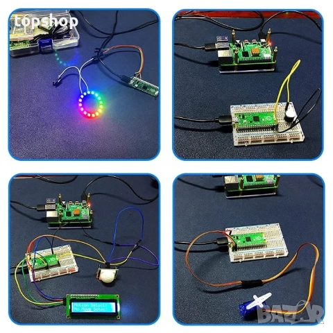 Чисто нов, запечатан GeeekPi Basic Стартов комплект за Raspberry Pi Pico, с платка, I2C 1602 LCD..., снимка 4 - Дънни платки - 51572497