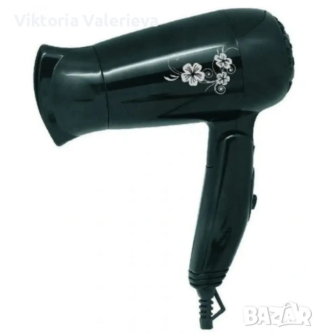 Сешоар Rosberg, 1200W, Черен/Бял, Сгъваема дръжка