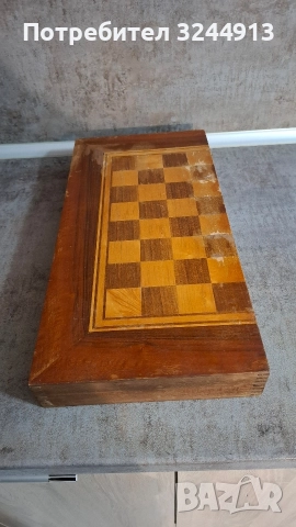 Стара дървена табла за игра , снимка 2 - Шах и табла - 52850307