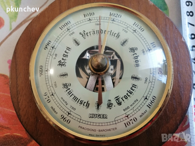 Немски барометър и влагомер, снимка 2 - Антикварни и старинни предмети - 44707318