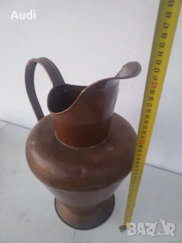 Лот от 6 броя бакърени/медни съдове. Цена за всичко 199лв. Може да се продадат и поотделно. Изпращам, снимка 12 - Антикварни и старинни предмети - 48922553