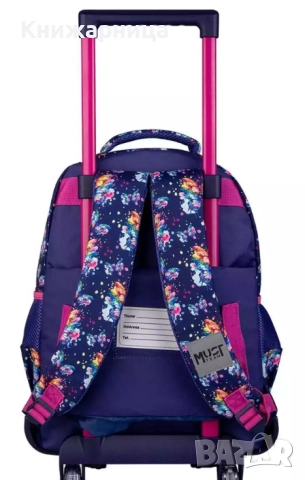 Раница MUST - Butterfly 3 ципа - с колелца, снимка 3 - Раници - 51538631