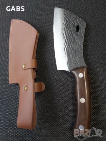 Широк японски кухненски нож с ковано острие,фултанг, снимка 3 - Ножове - 49242897