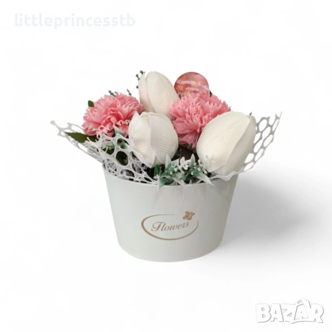 Аранжировки за 8-ми март със сапунени цветя 