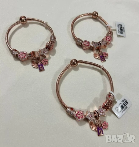 гривни PANDORA::най-високо качество едно към едно сребро pandora 925 , снимка 16 - Гривни - 51041965