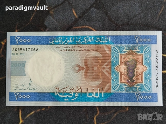 Банкнота - Мавритания - 2000 угия UNC | 2011г.