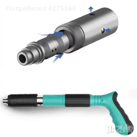  Ръчен пистолет за стоманени пирони пистолет за нитове инструмент за бетонна стена, снимка 2 - Други инструменти - 48265158