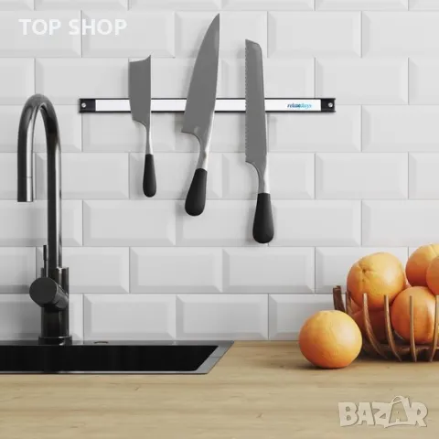 Комплект от 3 магнитни държача релси магнитна лента за инструменти ножове и други, снимка 9 - Гедорета - 49093007