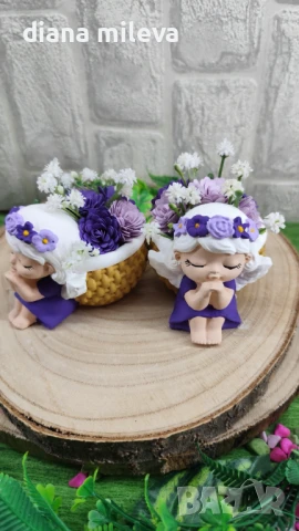 Ангелчета в цвят лилав!!, снимка 16 - Декорация за дома - 50773829