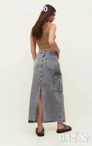 Дънкова пола Stradivarius, снимка 2 - Поли - 50887315