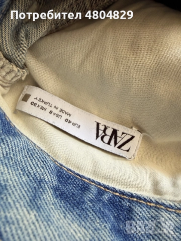 ZARA Дамски стилни широки дънки, снимка 7 - Дънки - 55708702