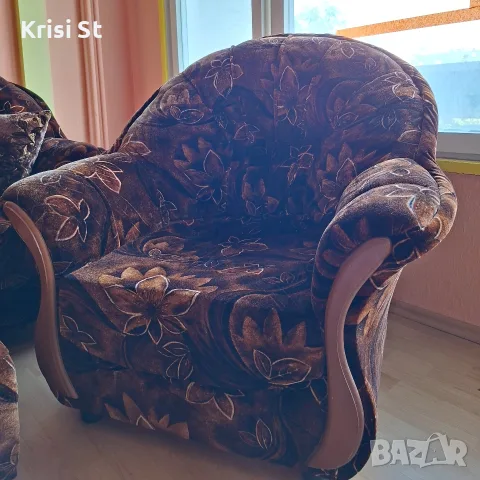 Комплект диван с фотьойли, снимка 2 - Дивани и мека мебел - 56340634