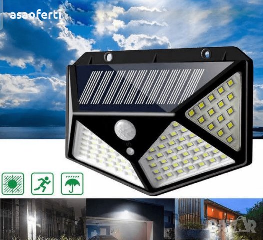 Мощна соларна лампа с 100 диода
