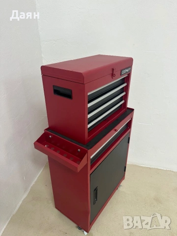 Шкаф за инструменти Costway с 5 чекмеджета, черно-червен, с голям капацитет, снимка 6 - Други инструменти - 53122718