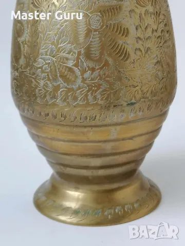 Стара бронзова гарафа - кана, снимка 3 - Антикварни и старинни предмети - 47297269