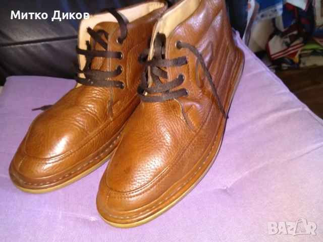 Мъжки маркови обувки боти естествена кожа Clarks стелка 275мм реален размер №43, снимка 2 - Мъжки боти - 51080377