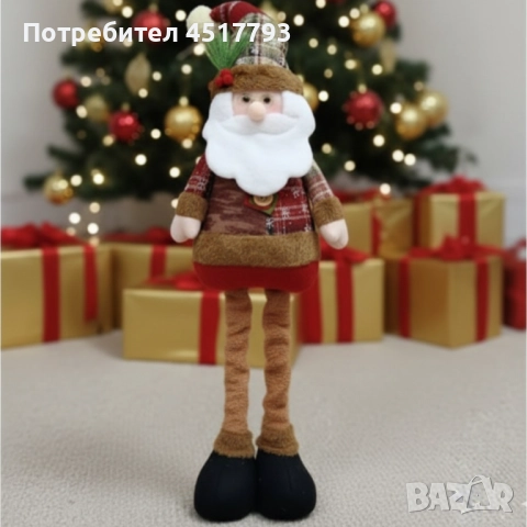 Голяма коледна играчка  Елен, Снежен човек или дядо Коледа - разтягаща до 50см, снимка 3 - Декорация за дома - 52570548