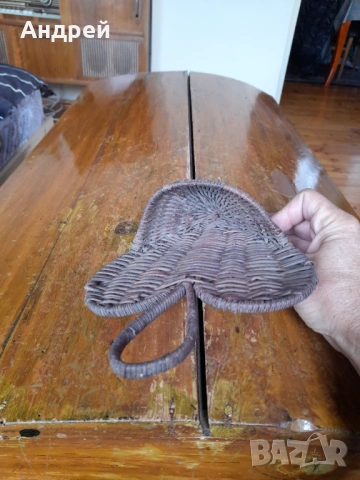 Стар плетен несесер за стена, снимка 5 - Други ценни предмети - 53274696