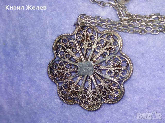 СТАРИНЕН ФИЛИГРАНЕН СРЕБЪРЕН РЕТРО МЕДАЛЬОН РЪЧНА РАБОТА със СРЕБЪРНА СРЕБРО 925 ФИНА ВЕРИЖКА 40015, снимка 5 - Антикварни и старинни предмети - 42600199