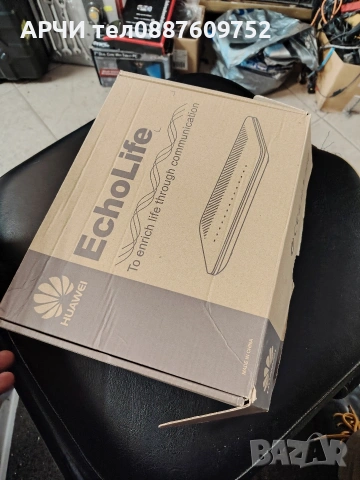 Рутер Huawei EchoLife HG8245 Безжичен рутер, Huawei HG8245, 4 Ethernet порта, 2 телефонни порта, WiF, снимка 3 - Рутери - 53382787