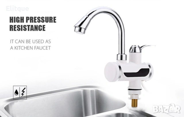 Смесител за вода с нагревател за мигновено загряване – 3000W 🚰, снимка 5 - Други стоки за дома - 53216409